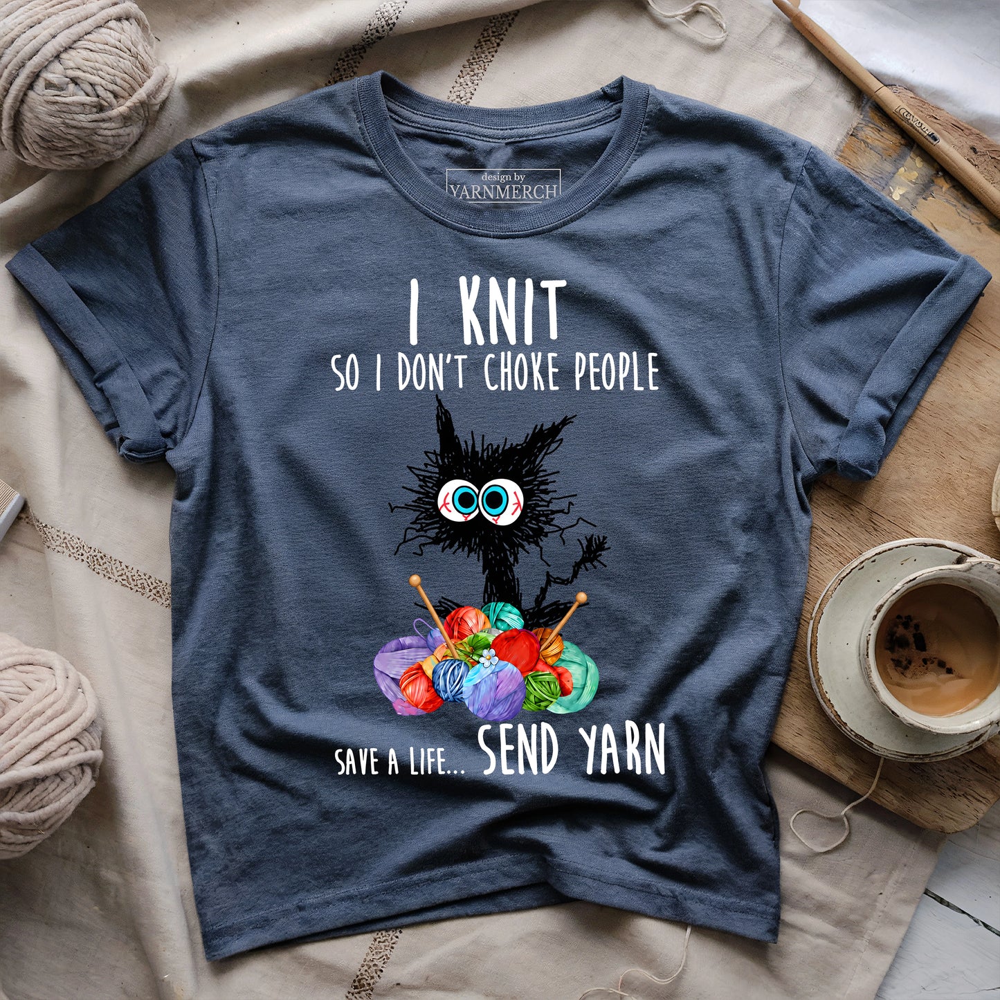 Knit So I Don’t Choke People T-shirt