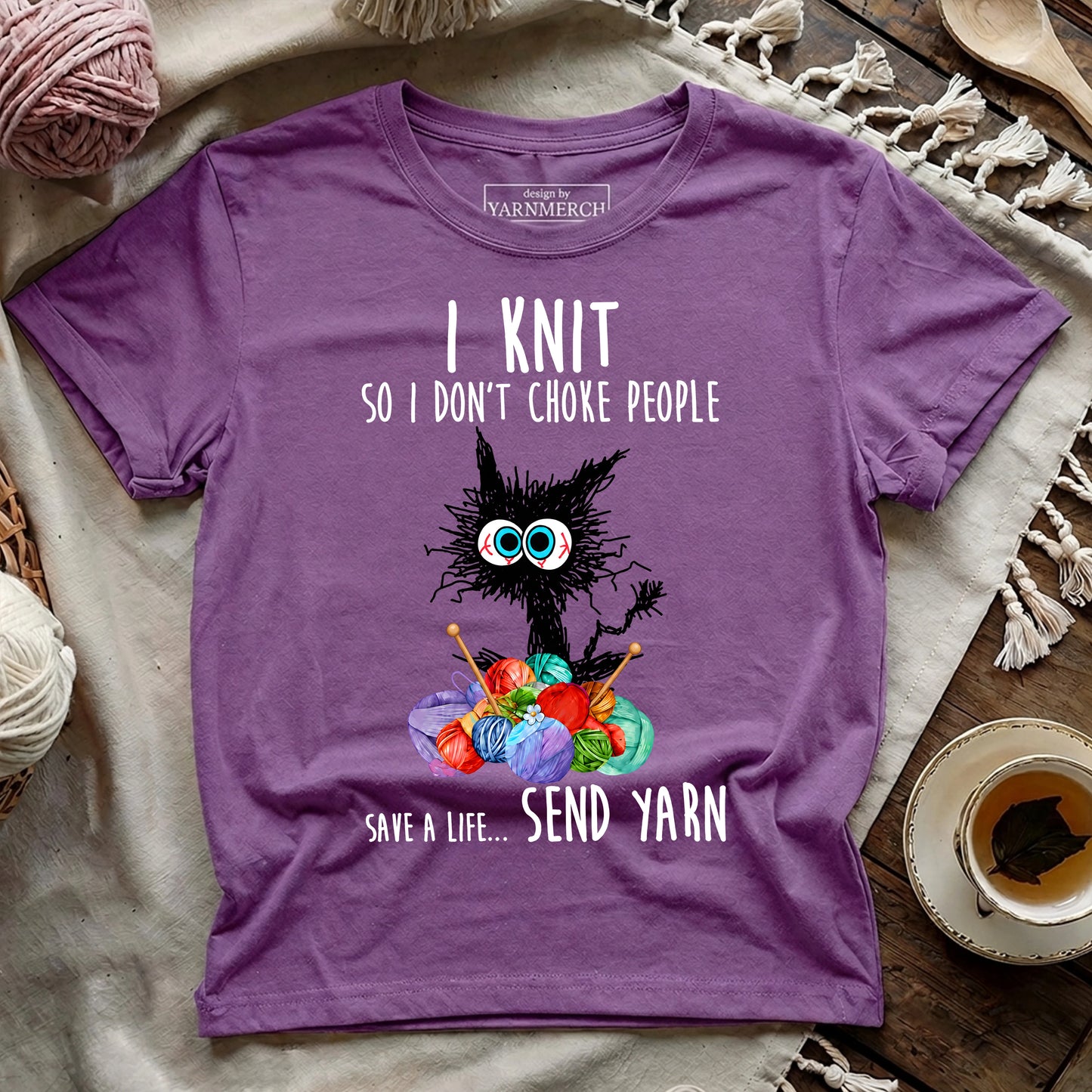 Knit So I Don’t Choke People T-shirt