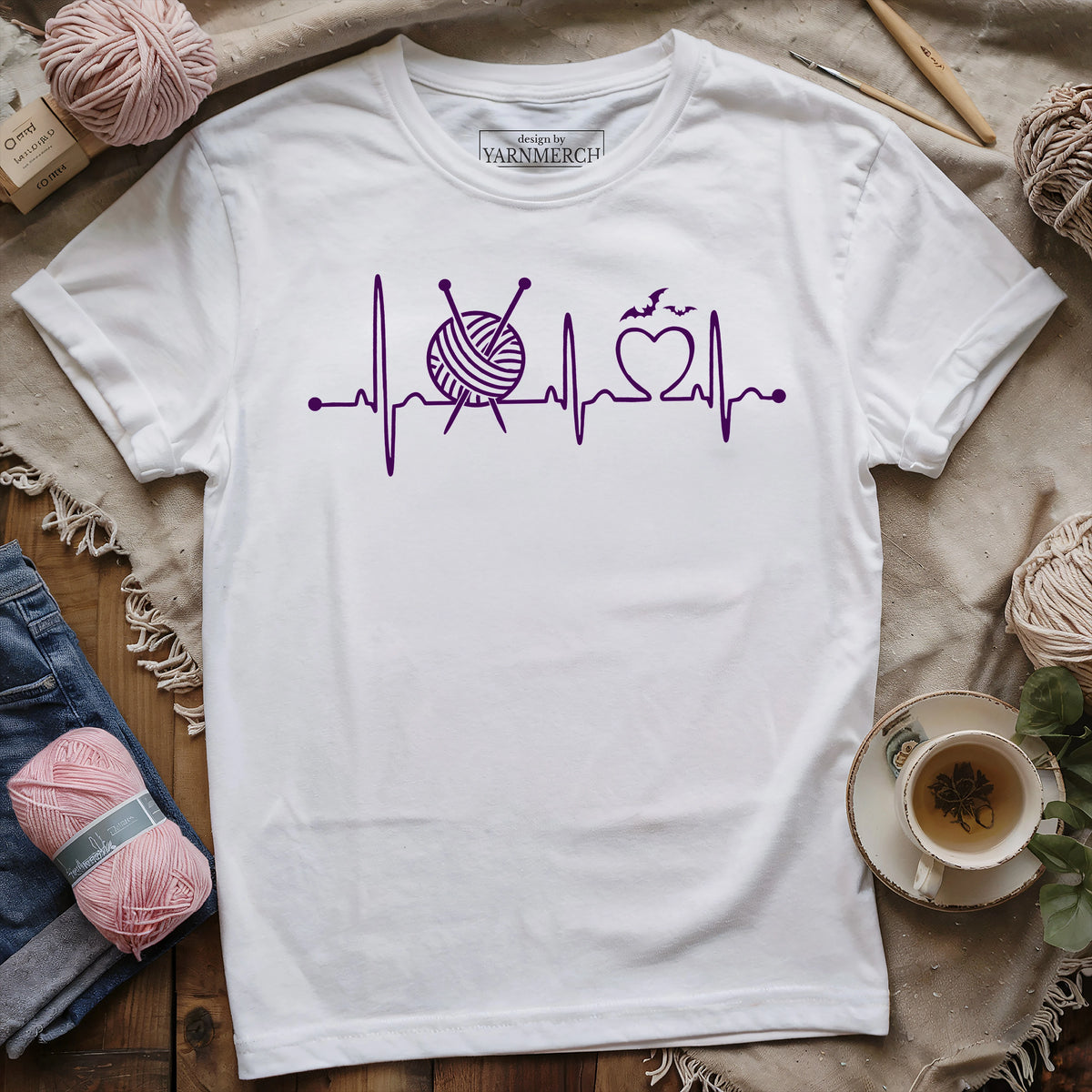 Knitter’s Heartbeat T-shirt