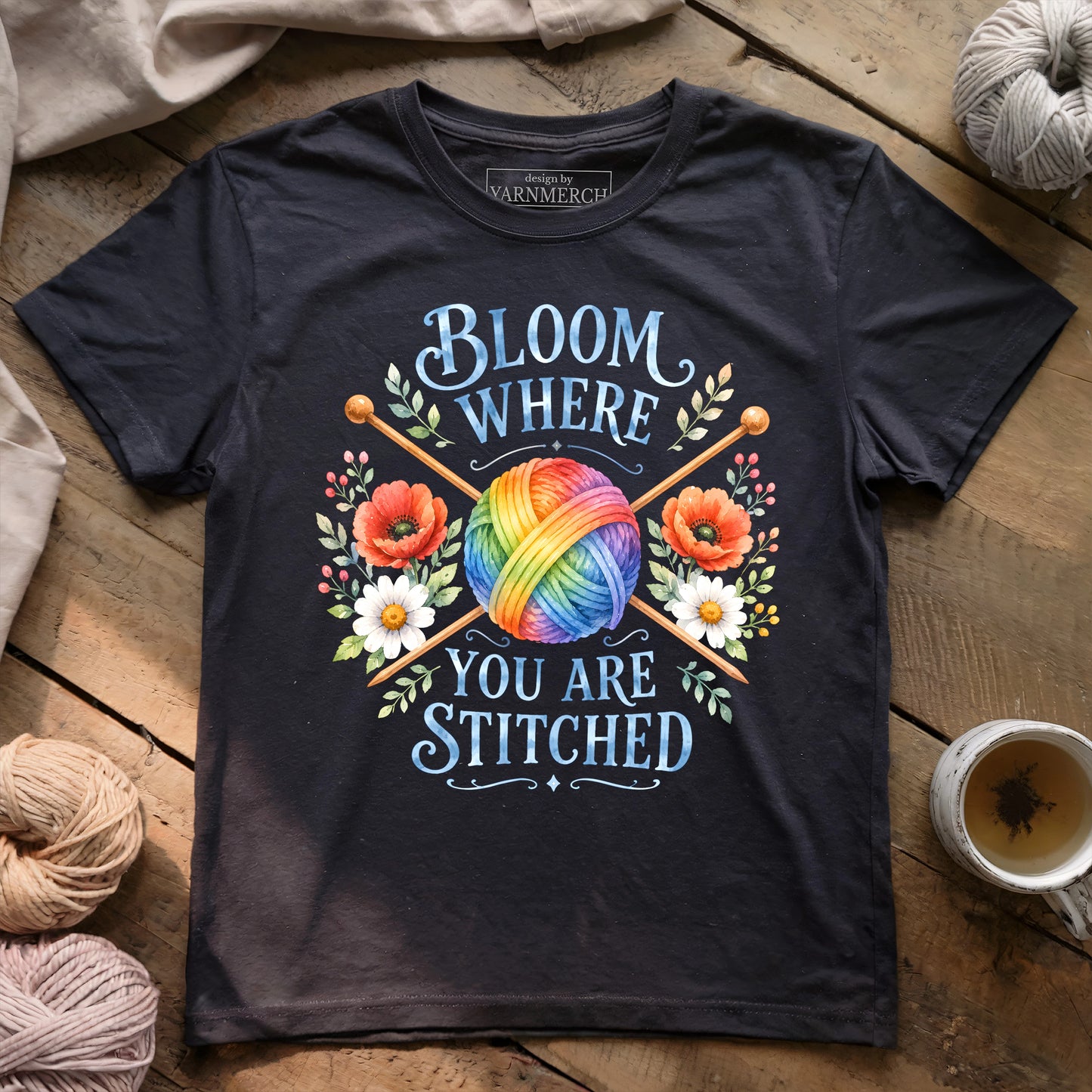 Bloom Where You Are Stitched T-shirt