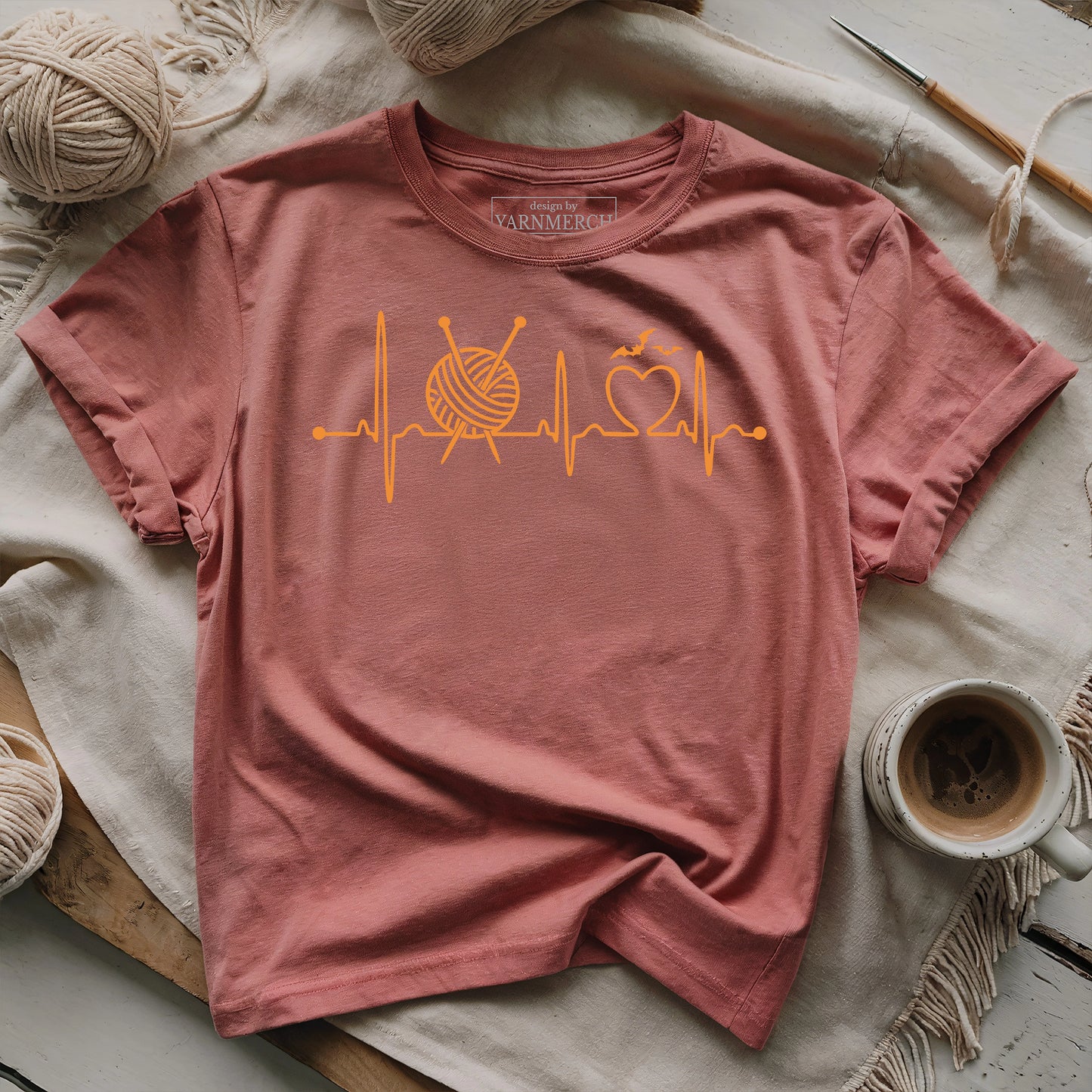 Knitter’s Heartbeat T-shirt