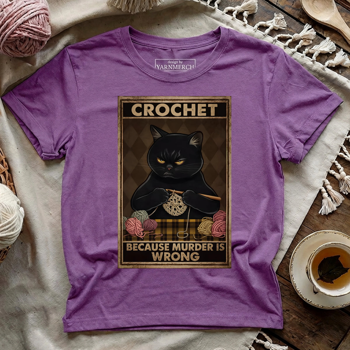 Crochet Because Murder Is Wrong T-shirt