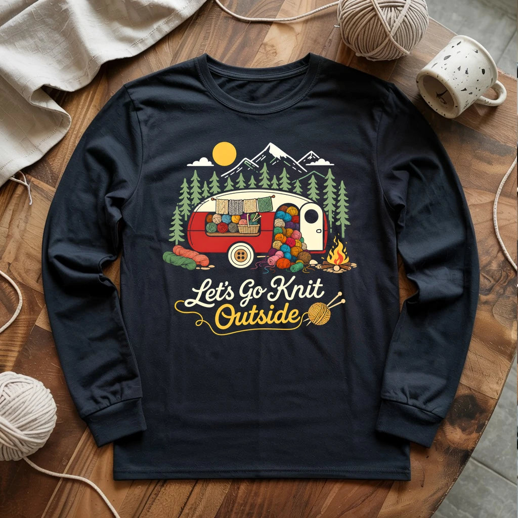 Let's Go Knit Outside Long Sleeve T-shirt