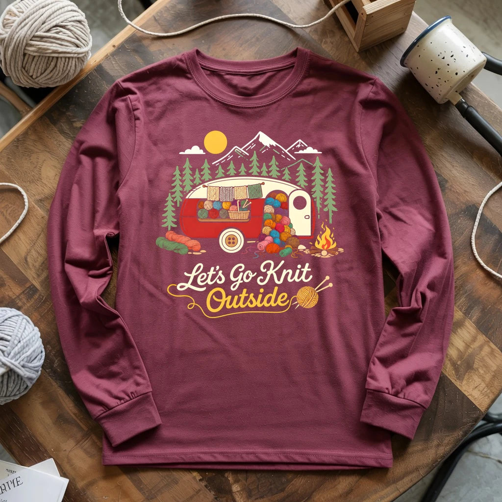 Let's Go Knit Outside Long Sleeve T-shirt