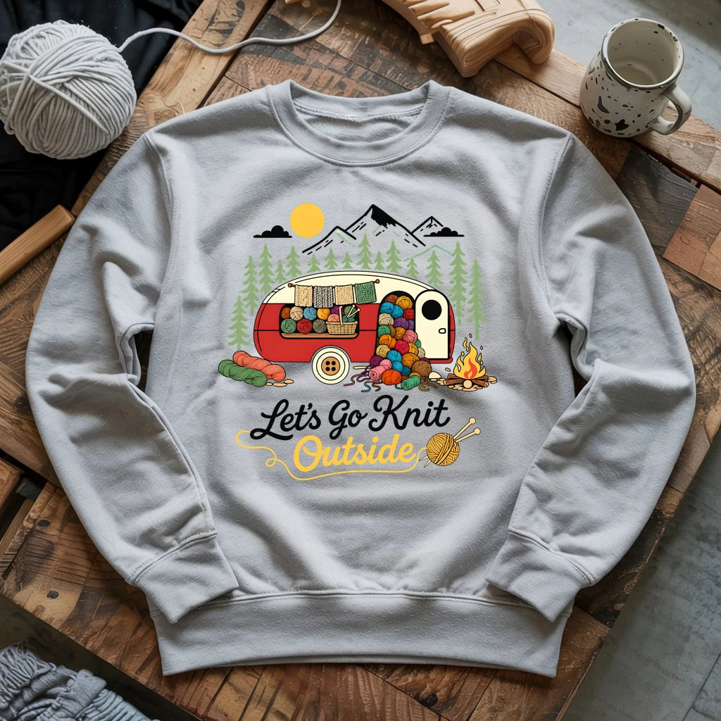 Let's Go Knit Outside Sweatshirt