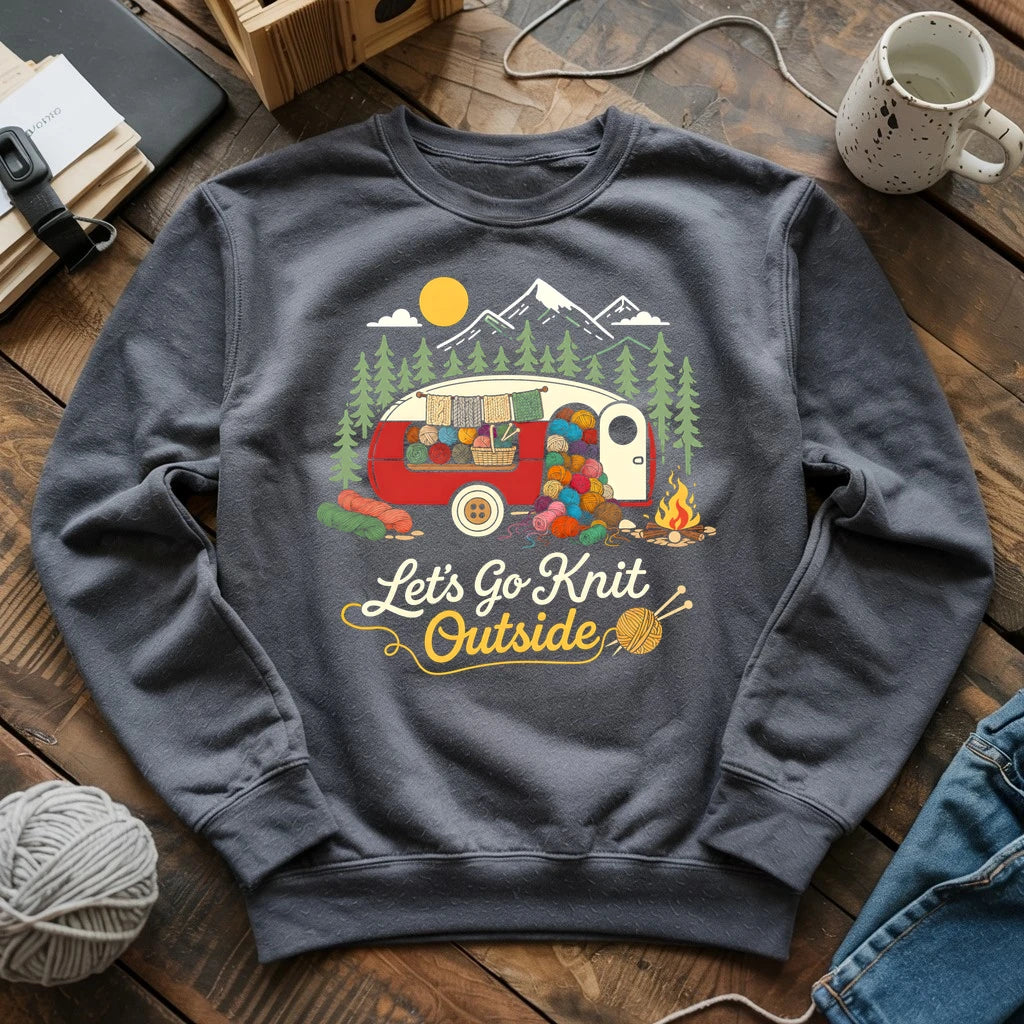 Let's Go Knit Outside Sweatshirt