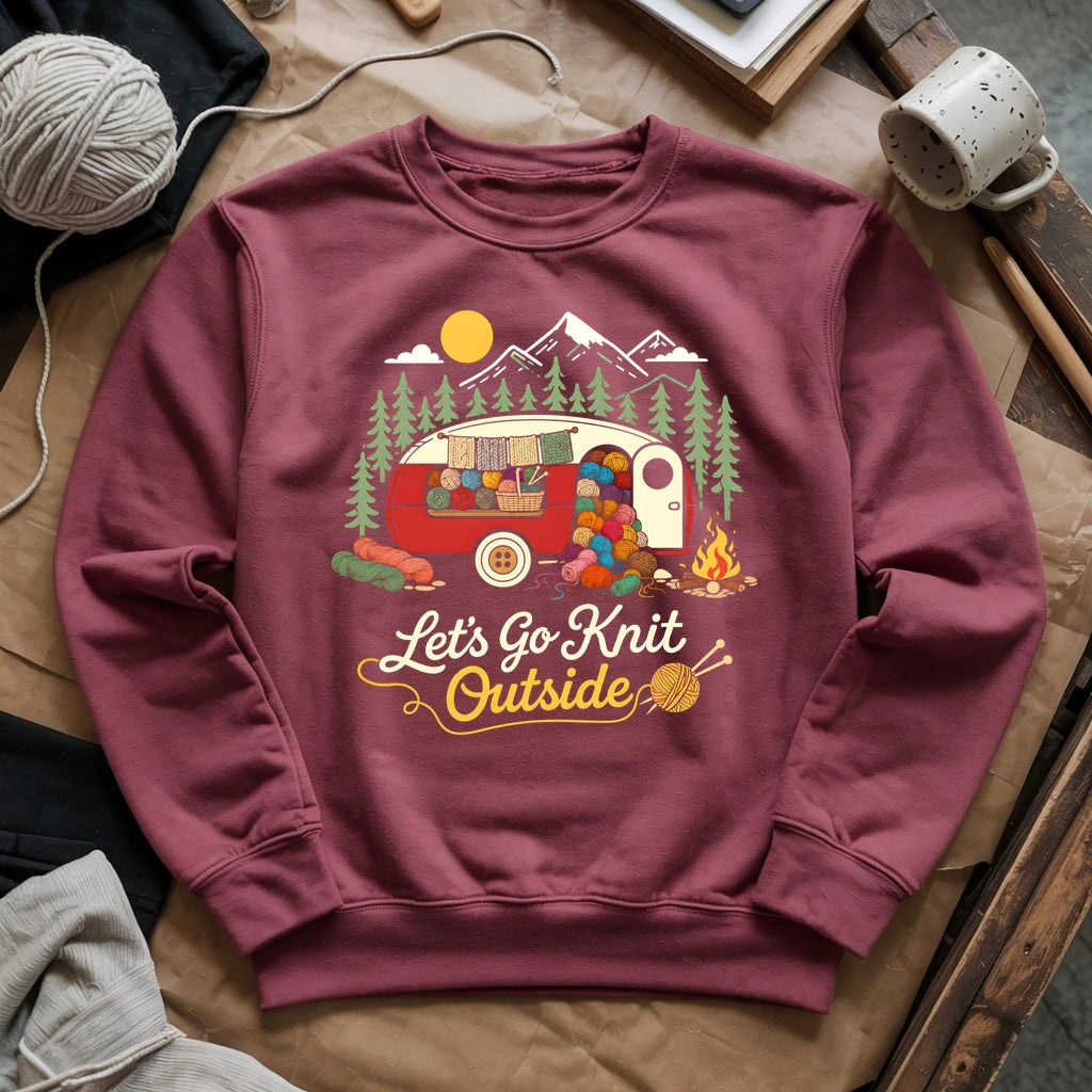 Let's Go Knit Outside Sweatshirt