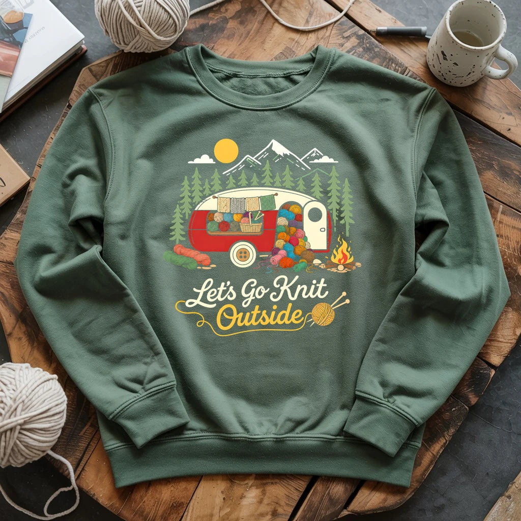 Let's Go Knit Outside Sweatshirt