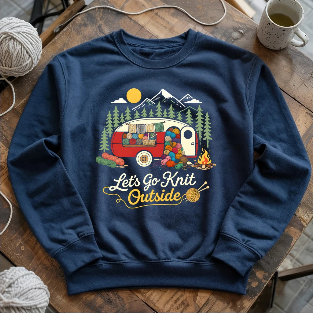 Let's Go Knit Outside Sweatshirt