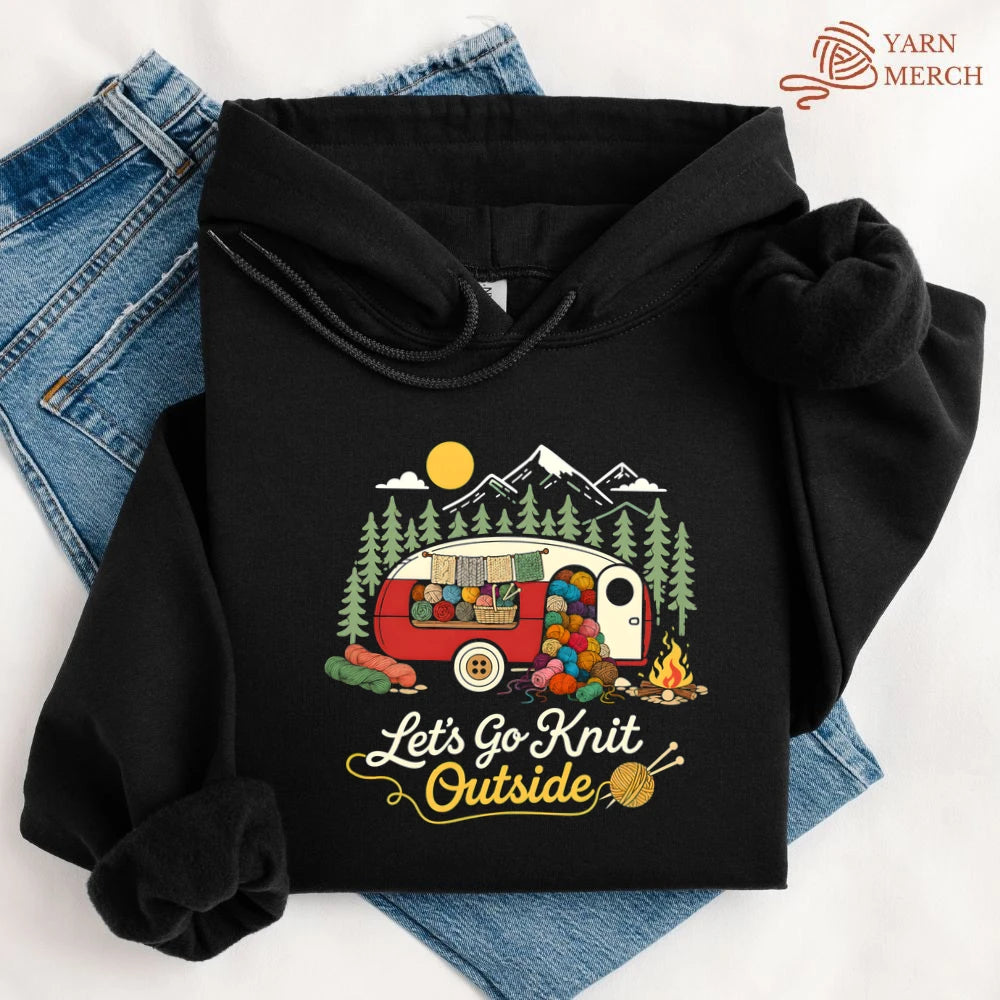 Let's Go Knit Outside Hoodie