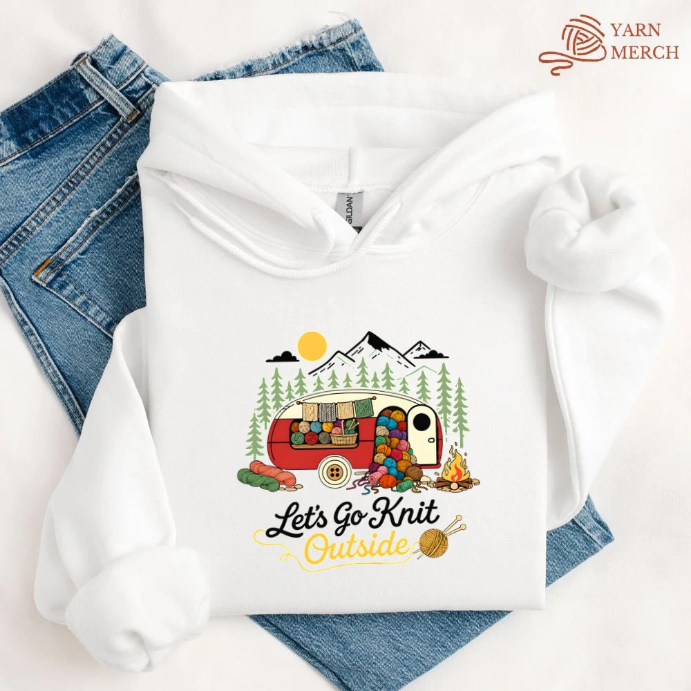 Let's Go Knit Outside Hoodie