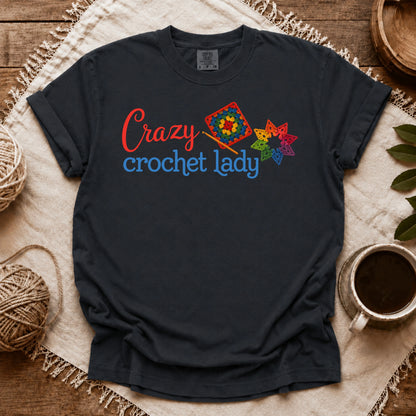 Comfort Colors Crazy Crochet Lady T-shirt