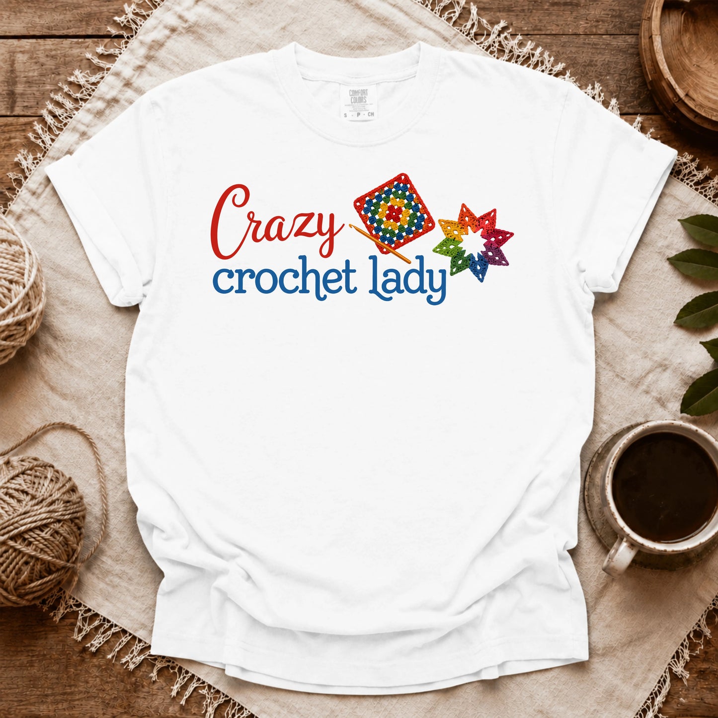 Comfort Colors Crazy Crochet Lady T-shirt
