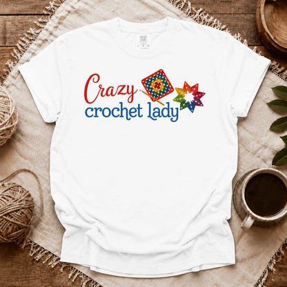 Comfort Colors Crazy Crochet Lady T-shirt