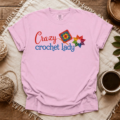 Comfort Colors Crazy Crochet Lady T-shirt