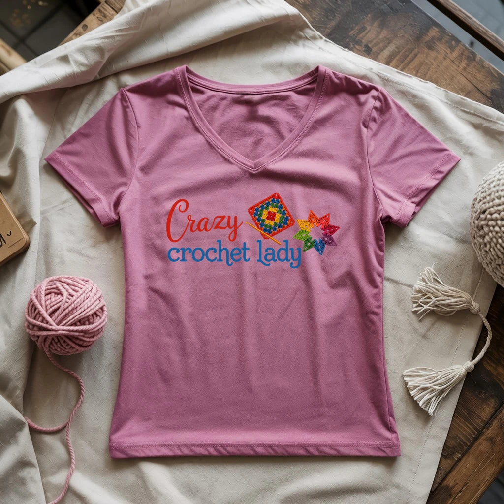 Crazy Crochet Lady Lady V-neck