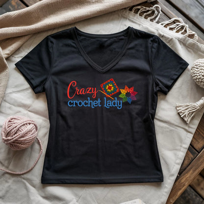 Crazy Crochet Lady Lady V-neck