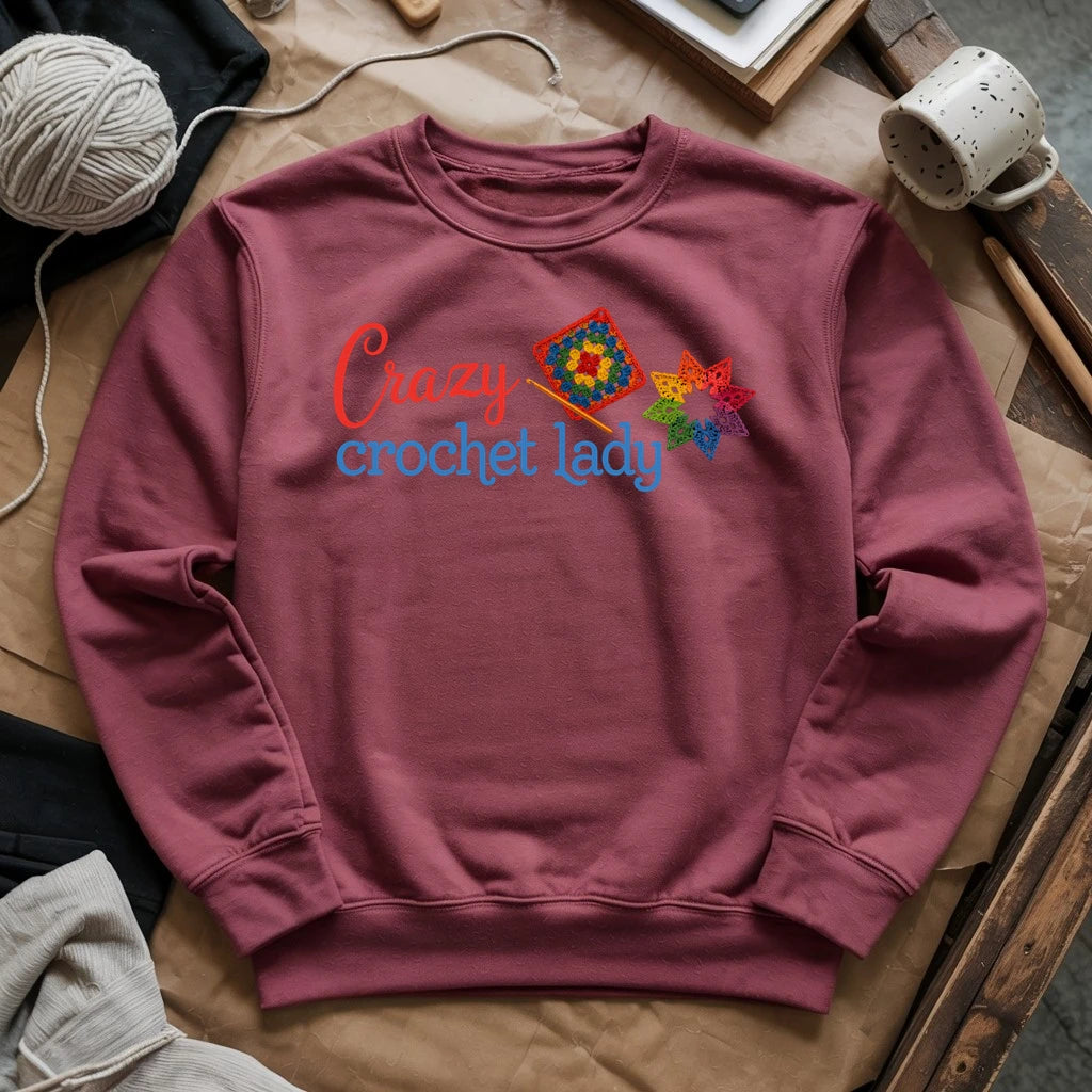Crazy Crochet Lady Sweatshirt