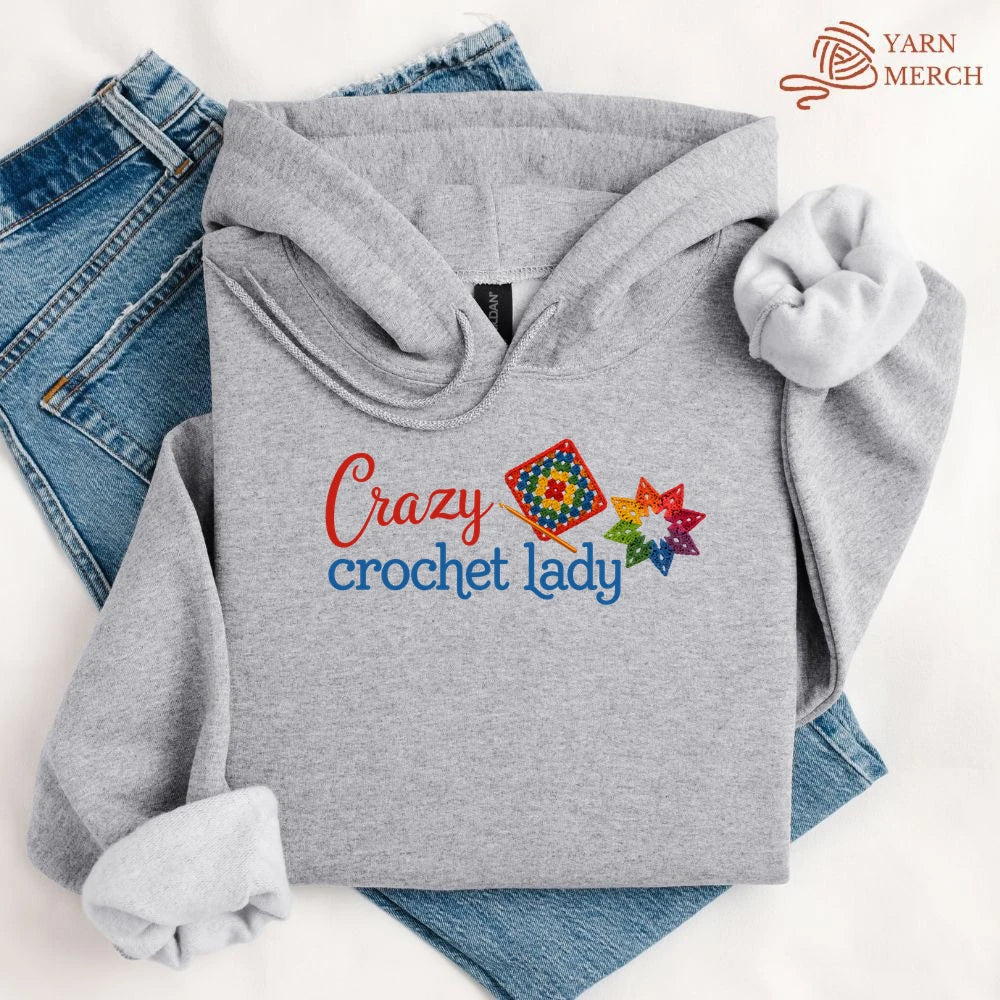 Crazy Crochet Lady Hoodie