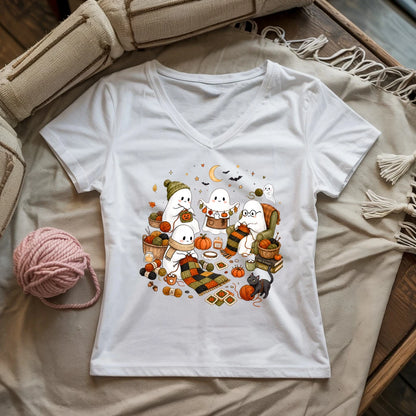 Halloween Yarn Club Lady V-neck