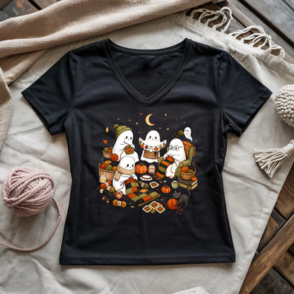 Halloween Yarn Club Lady V-neck