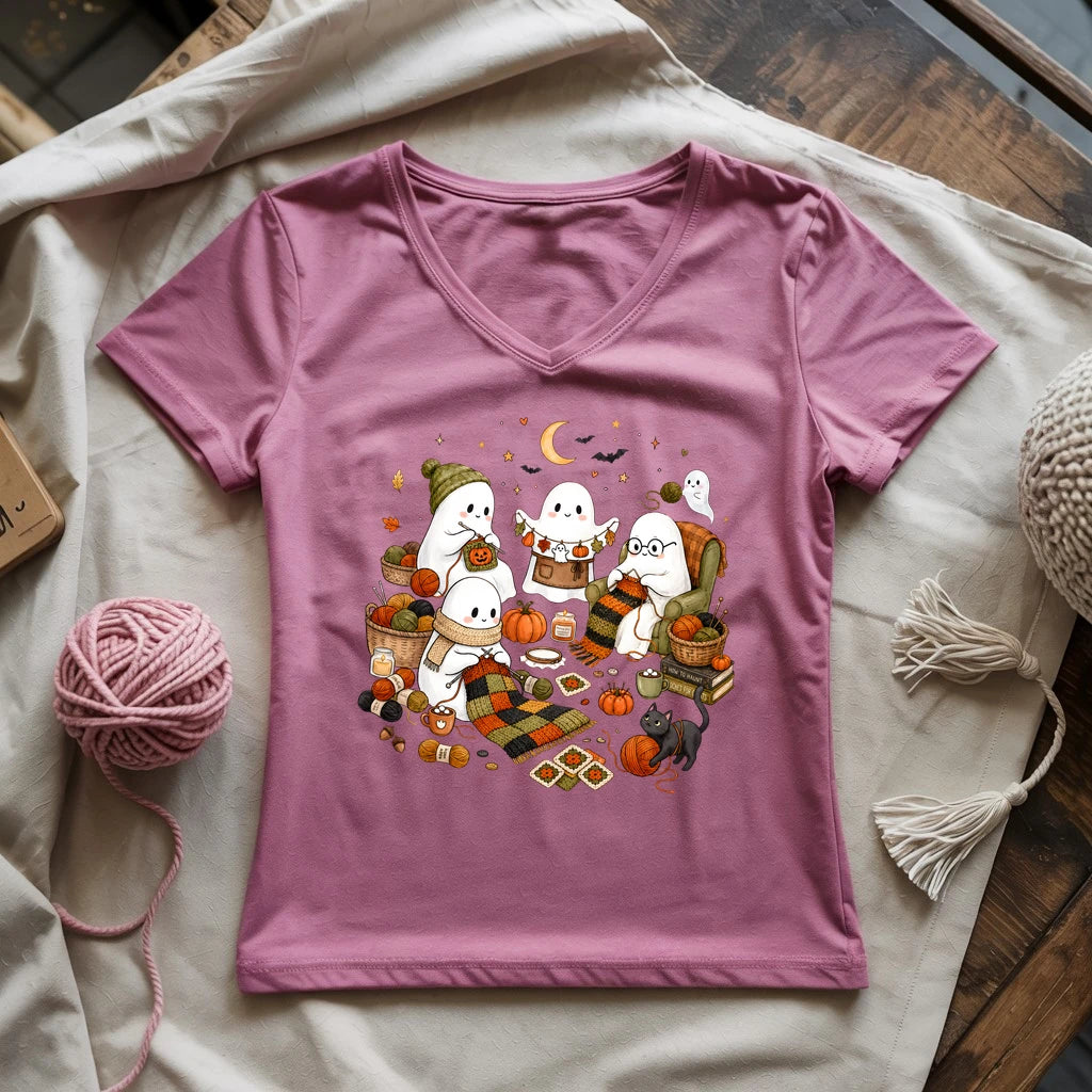 Halloween Yarn Club Lady V-neck