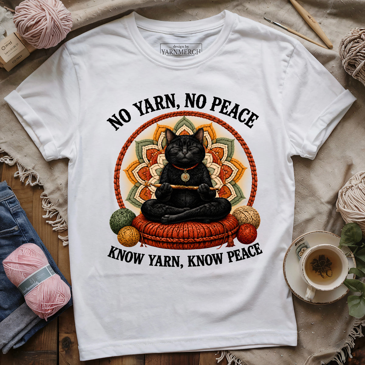 No Yarn No Peace, Know Yarn Know Peace T-shirt