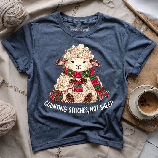 Counting Stitches, Not Sheep T-shirt