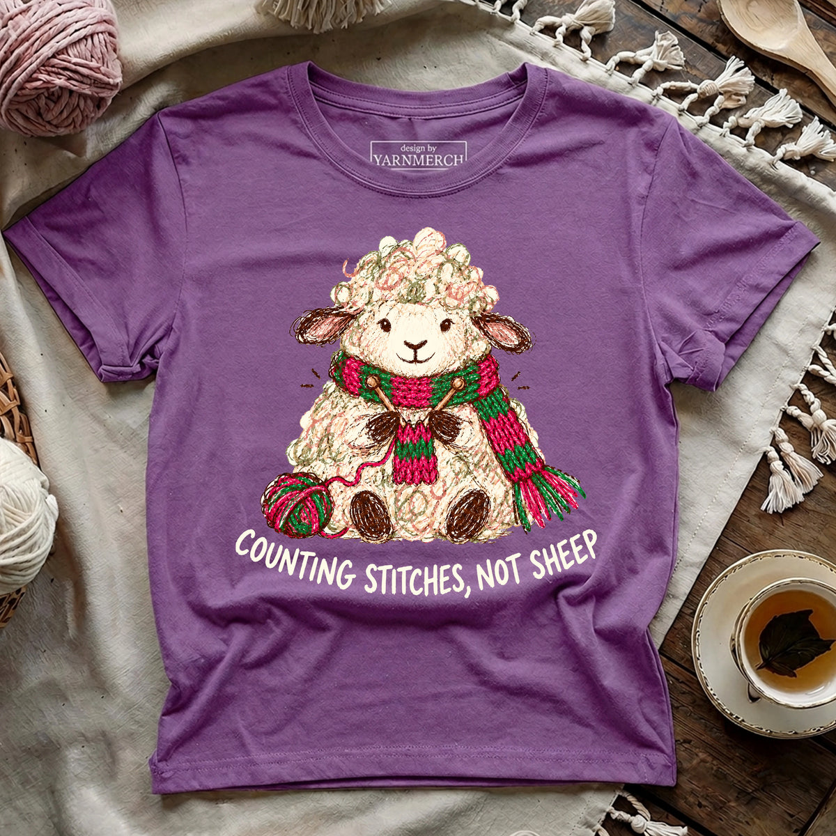 Counting Stitches, Not Sheep T-shirt