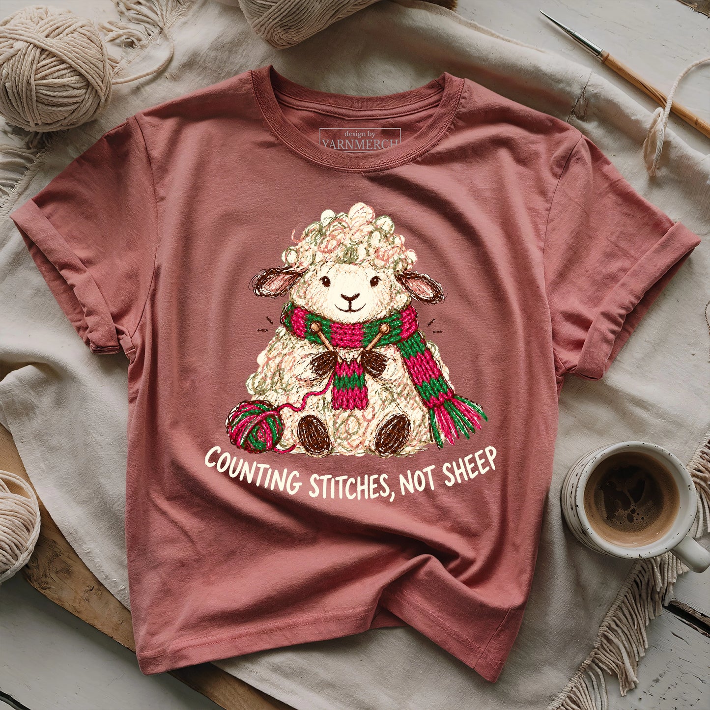 Counting Stitches, Not Sheep T-shirt