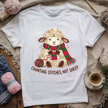 Counting Stitches, Not Sheep T-shirt