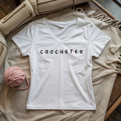 Crocheter Friends Lady V-neck