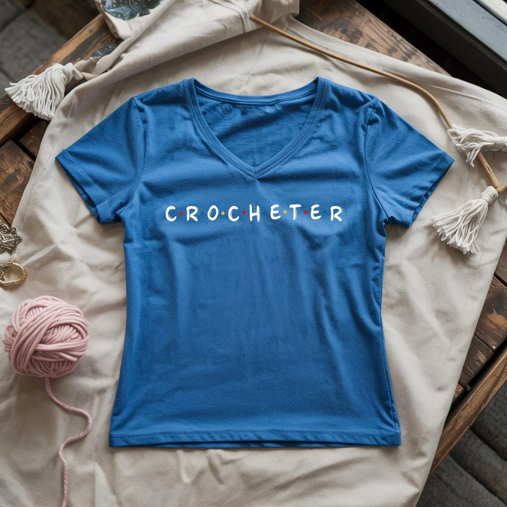 Crocheter Friends Lady V-neck