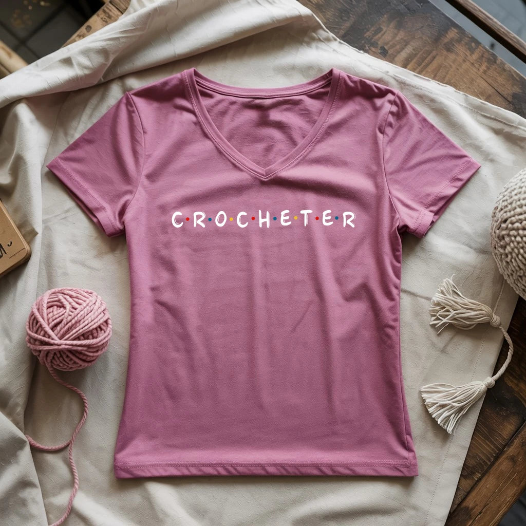 Crocheter Friends Lady V-neck
