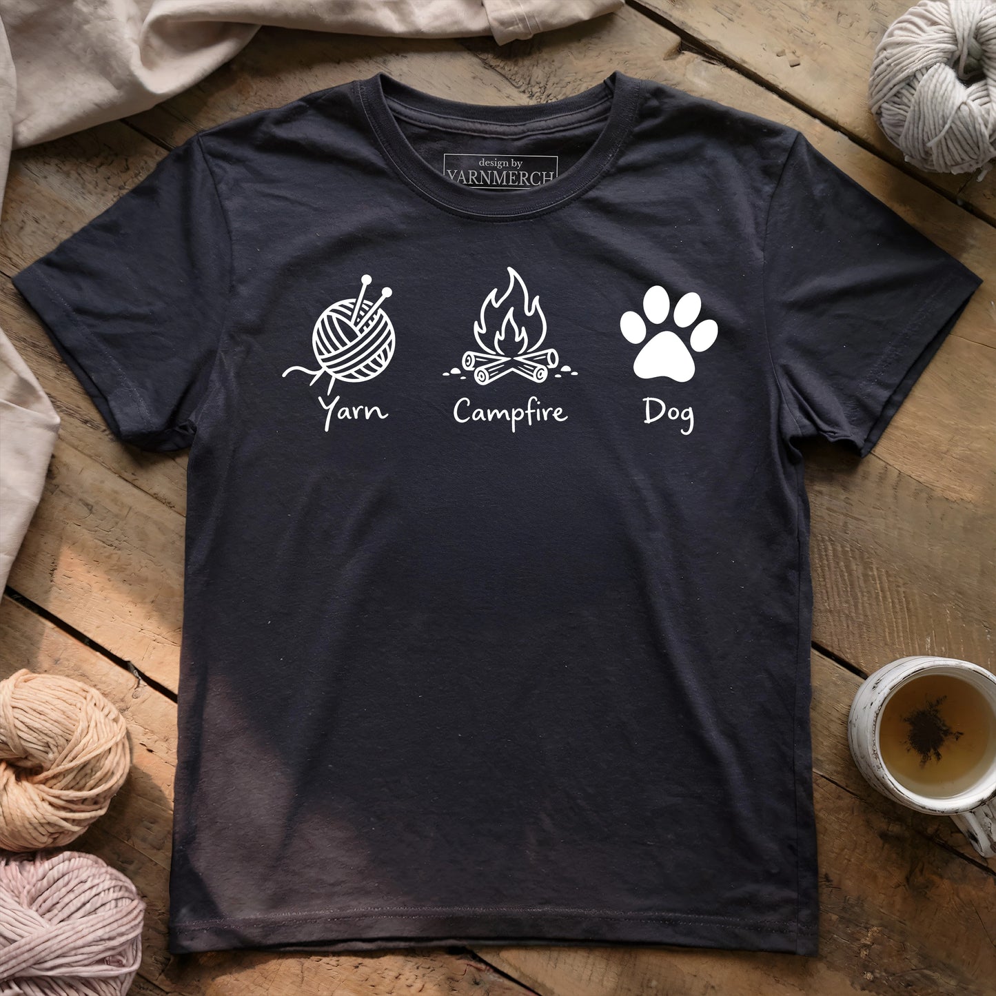 Yarn, Campfire & Dogs T-shirt