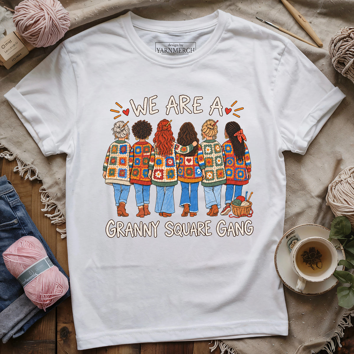 We Are A Granny Square Gang T-shirt