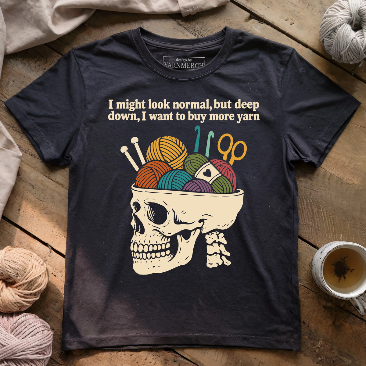 Yarn Brain Skull T-shirt