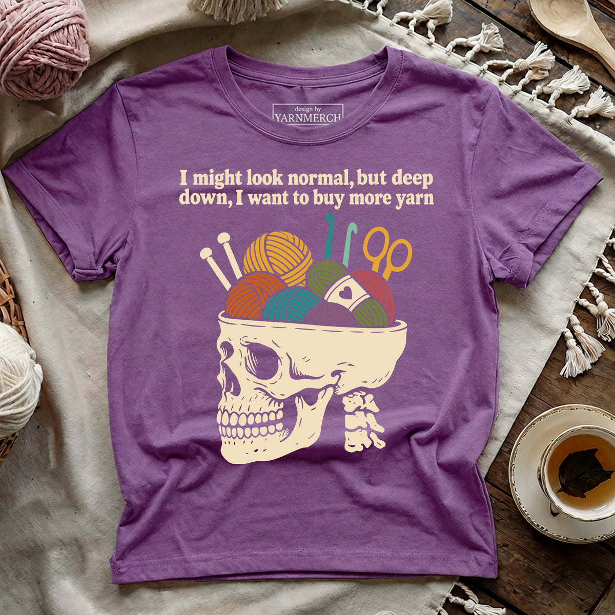 Yarn Brain Skull T-shirt