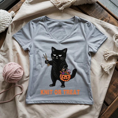 Knit or Treat Lady V-neck
