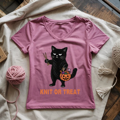 Knit or Treat Lady V-neck