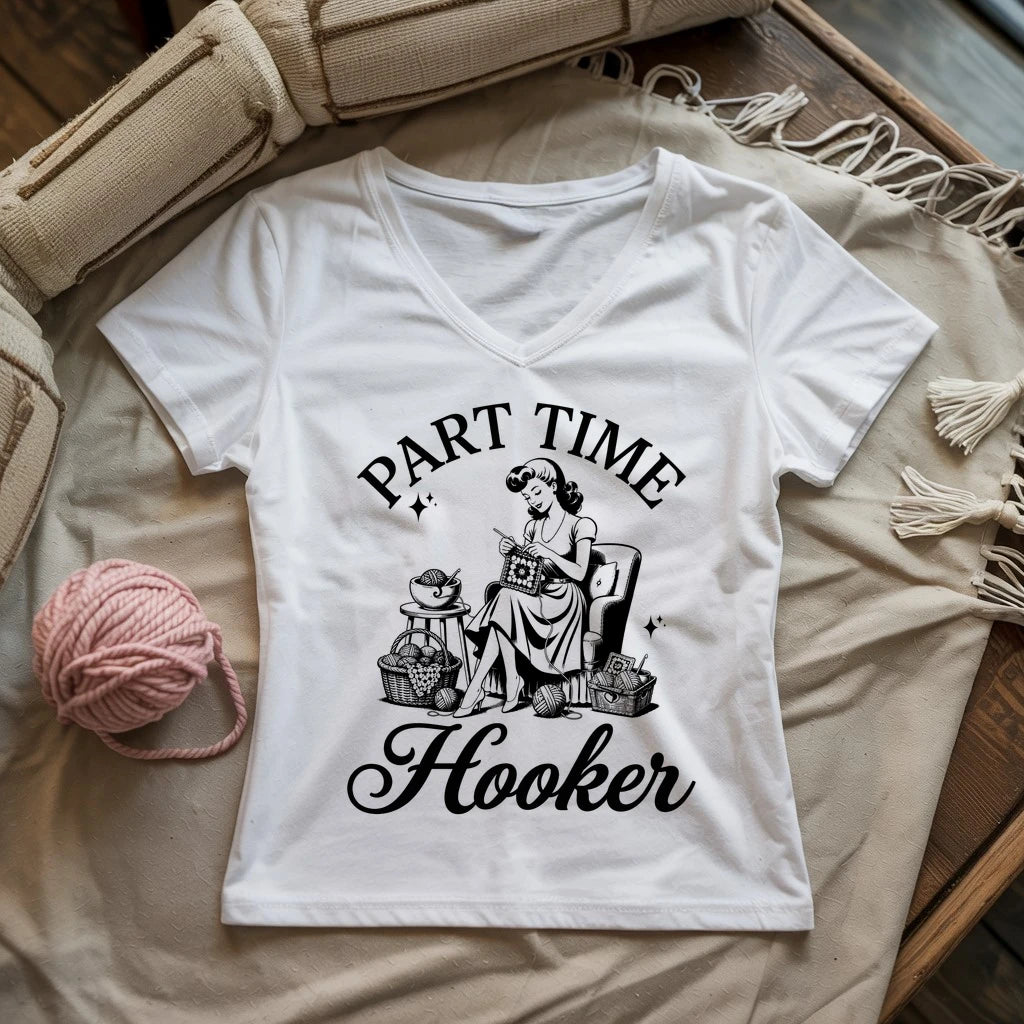 Part Time Hooker Lady V-neck