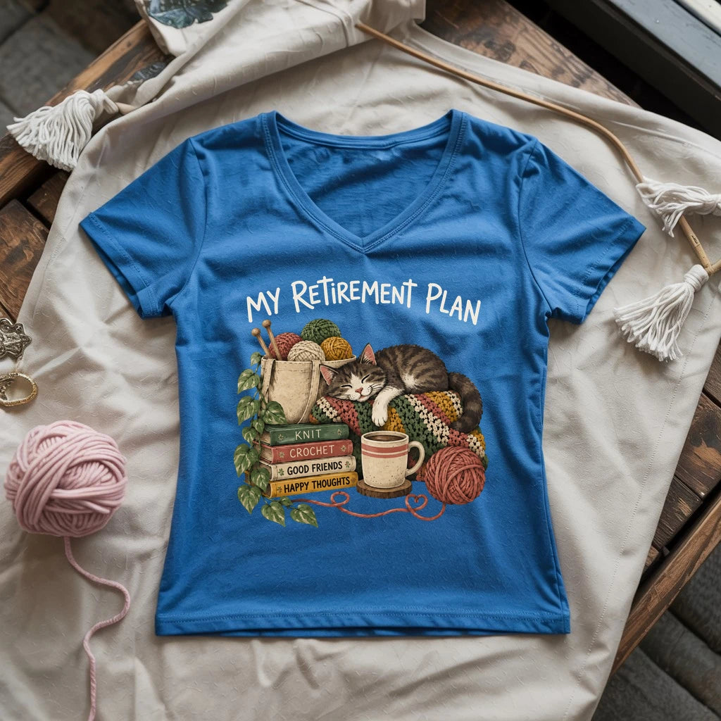 My Retirement Plan Lady V-neck