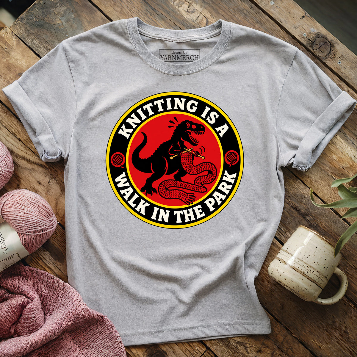 Knitting Is A Walk In The Park T-shirt