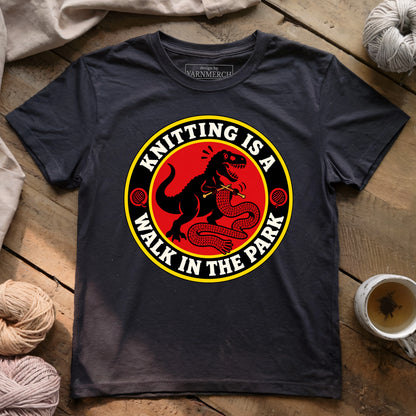 Knitting Is A Walk In The Park T-shirt