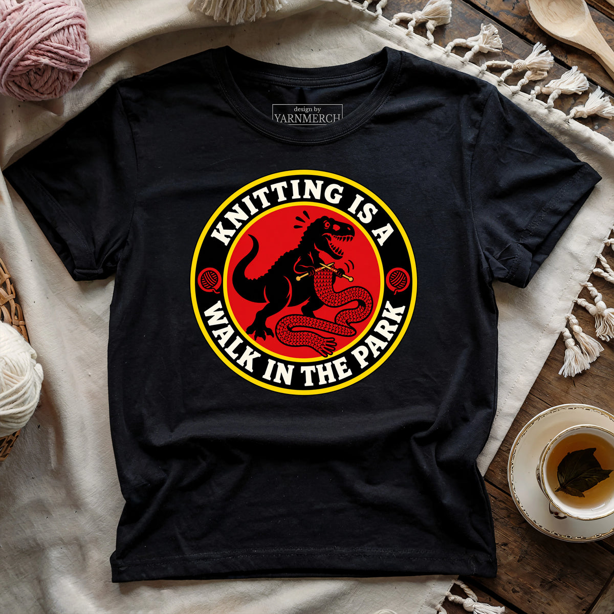 Knitting Is A Walk In The Park T-shirt