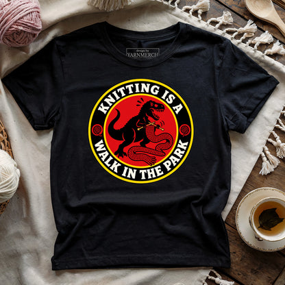 Knitting Is A Walk In The Park T-shirt
