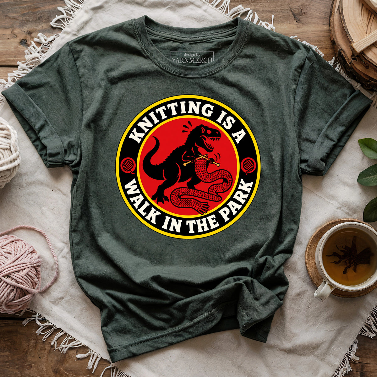 Knitting Is A Walk In The Park T-shirt
