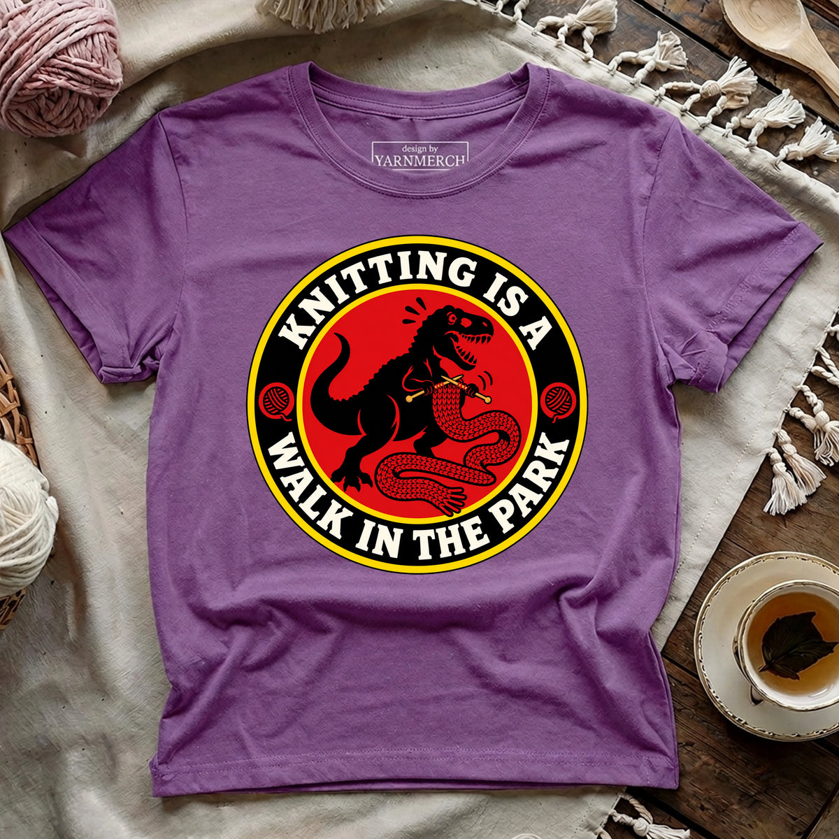 Knitting Is A Walk In The Park T-shirt