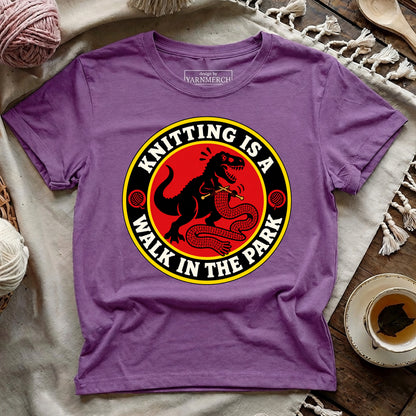 Knitting Is A Walk In The Park T-shirt