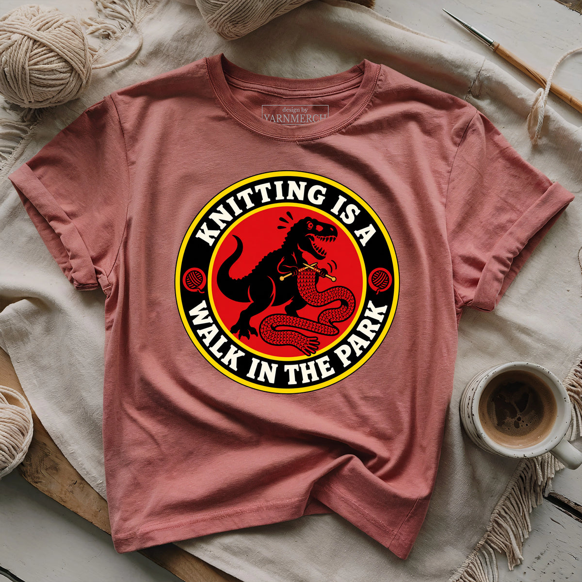 Knitting Is A Walk In The Park T-shirt